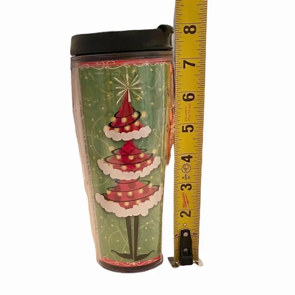 Vintage Starbucks Travel Mug Tumbler 2004 Holiday Christmas Tree 16oz